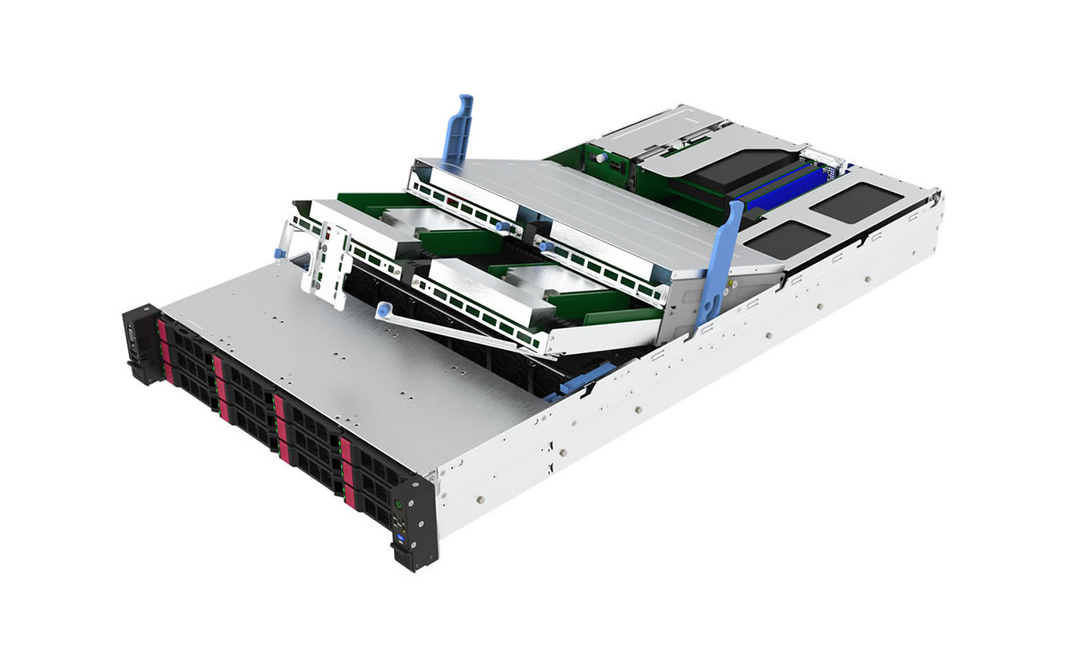 2U熱(rè)插拔服務器機(jī)箱12盤